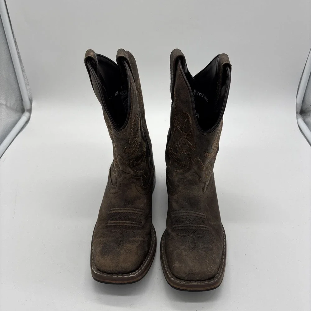 Smoky Mountain Youth Leather Cowboy Boots SZ 1.5